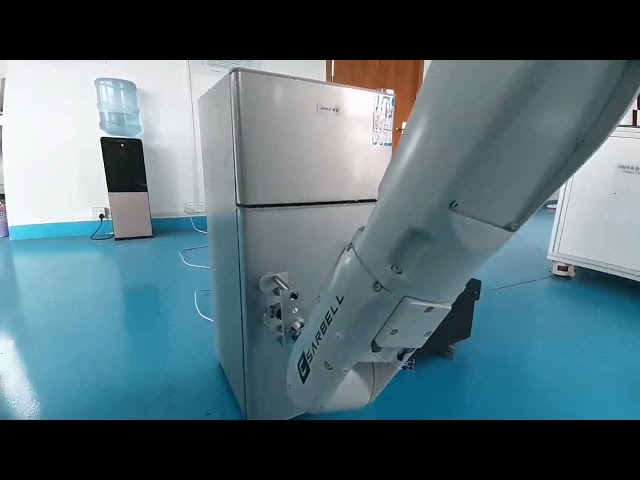 Firmenvideos über Robotic arm for microwave door durability test