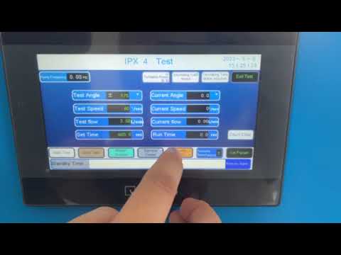 Firmenvideos über IEC 60529 IPX3/IPX4 oscillating tube with rotation table, control system and water tank
